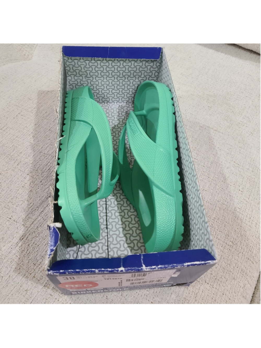 NEW Birkenstock Honolulu EVA Sandal Flip Flop Bold Jade Womens Normal Width Sz 7 - Picture 8 of 9